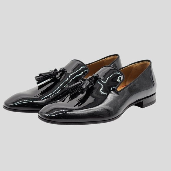 Christian Louboutin Other - Christian Louboutin Dandelion Tassel Tuxedo Patent Leather Loafers 43.5